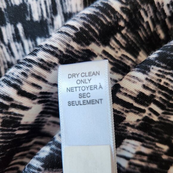 BANANA REPUBLIC WOMENS SKIRT SZ 4 BLACK AND PALE PINK LINEN AND VISCOSE A LINE - Picture 9 of 11